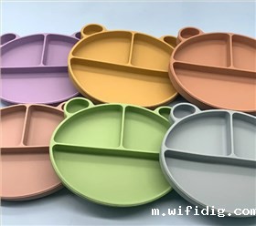 儿童硅胶餐盘防摔辅食碗